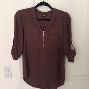 Express zippered Portfolio blouse